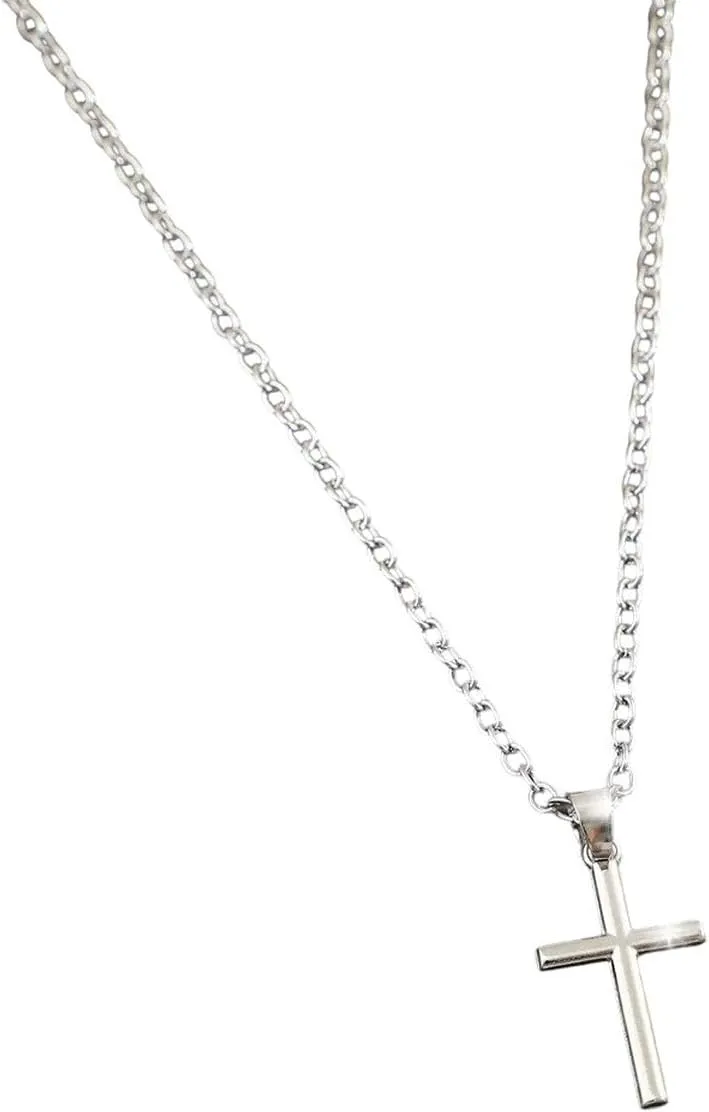 New 2025 Unisex Fashion Simple Cross Pendants Necklace For Men Women Metal Chain Crystal Jesus Pendant Party Choker Jewelry Gifts Trendy Accessories Creative Gift For Women And Men