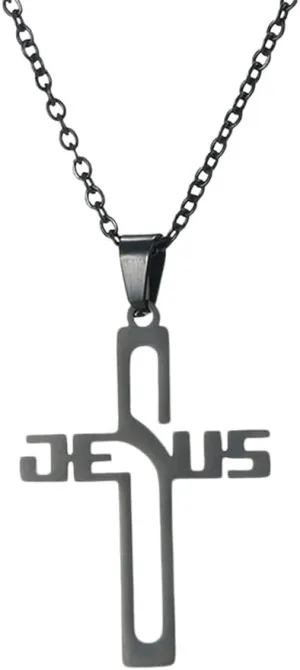 New 2025 Unisex Praying Church Jesus Cross Pendants Necklace Stainless Steel Necklaces Chain Religious Christian Jewelry Gifts Decoration Luxury Accessories Trendy Best For Gift For Women And Men