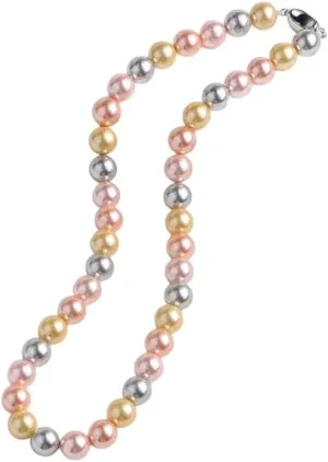 New 2025 Unisex Textured Multicolor Contrasted Imitation Pearl Beaded Necklace For Women Silver Copper Toggle Clasp Chokers Pendientes Jewelry Fashion Trendy Accessories Creative Gift And Men
