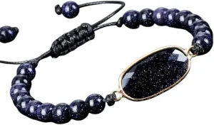 New 2026 6 8Mm Men Beaded Bracelet Natural Stone Blue Sandstone Handmade String Women Bracelets & Bangles Couple Prayer Jewelry Fashion Trendy Accessories Creative Gift For Women And Men