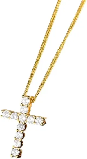 New For Trendy 2025 Vintage Classic Crystal Cross Necklace For Women Fashion Neck Chain For Men Cross Choker Pendants Female Religious Jesus Jewelry Fashion Accessories Creative Gift