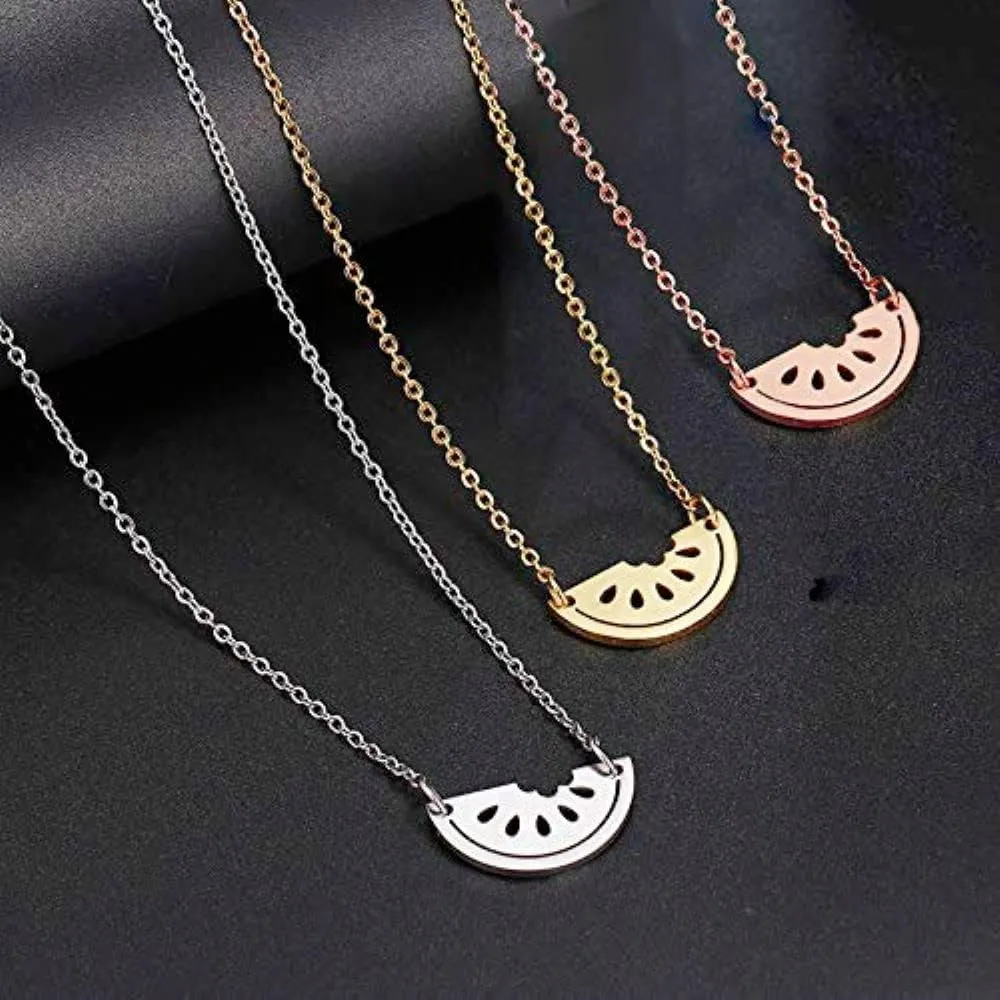 NOUMANDA Personalized Watermelon Pendant Necklace Fashion Fruit Summer Style Watermelon Bracelet Stainless Steel Jewelry