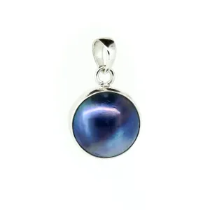 Ocean Blue Mabe Pearl Pendant
