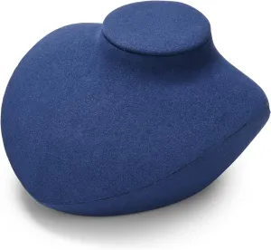 Oirlv Luxury Microfiber Necklace Bust Jewelry Bust for Pendant Showcase Necklace Display Stand(Blue)