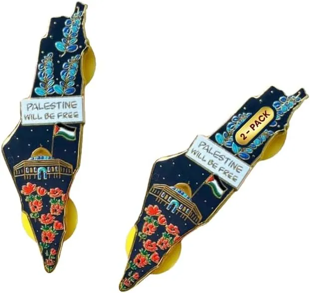Palestine Map Pin - metal enamel Lapel Pin