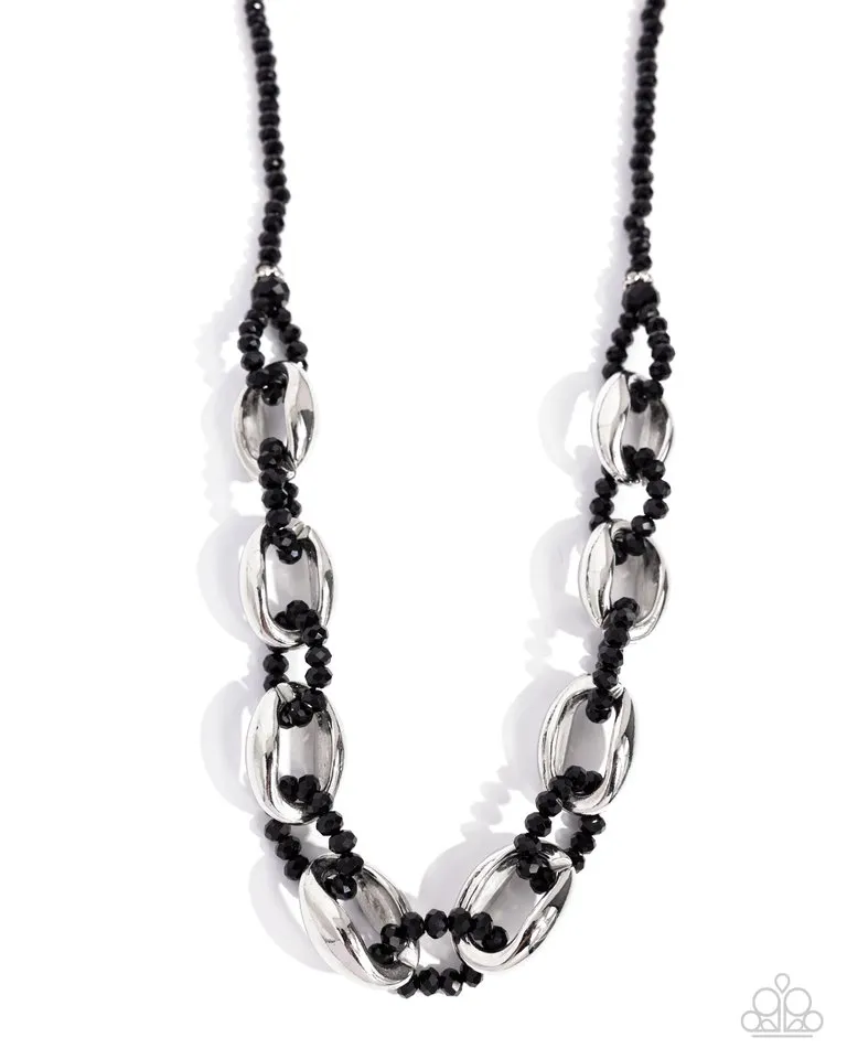 Paparazzi Necklace ~ Flickering Fact - Black