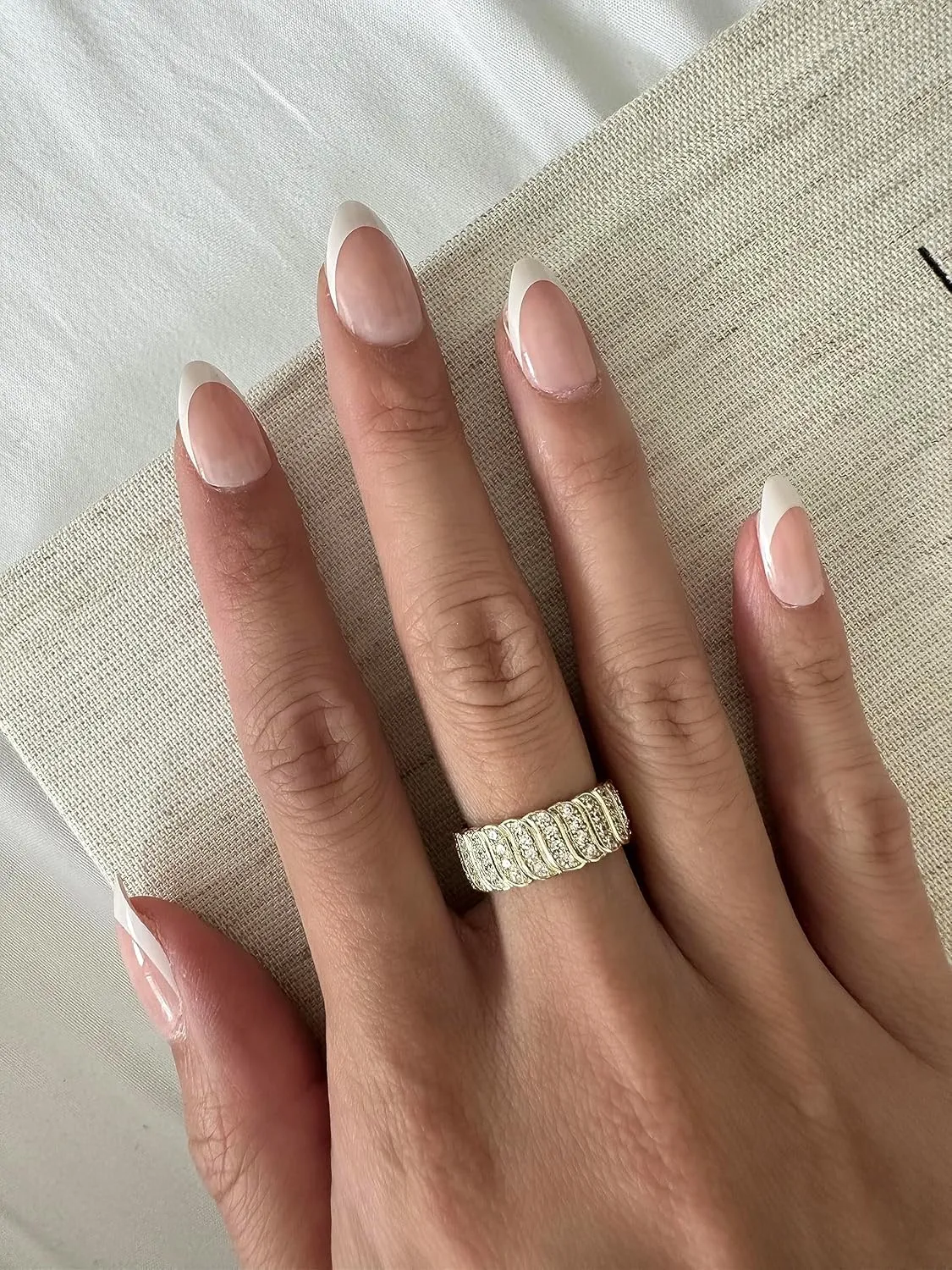PAVOI 14K Gold Plated Chunky Ring | Cubic Zirconia Stackable Rings | Chunky Wide Band for Women