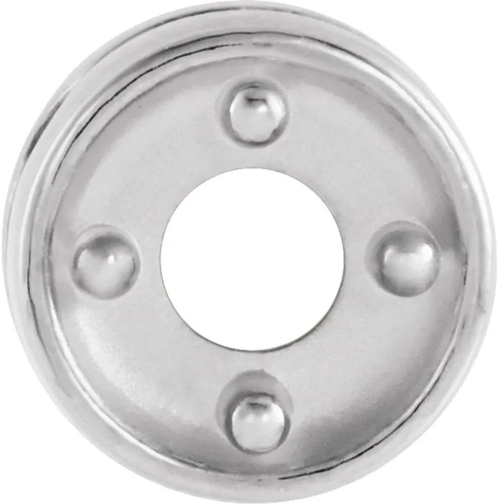 Platinum 4.4mm Round Shape Slide Pendant Fine Jewelry for Women Gifts for Her (Mounting Only, Not All Stones Included)