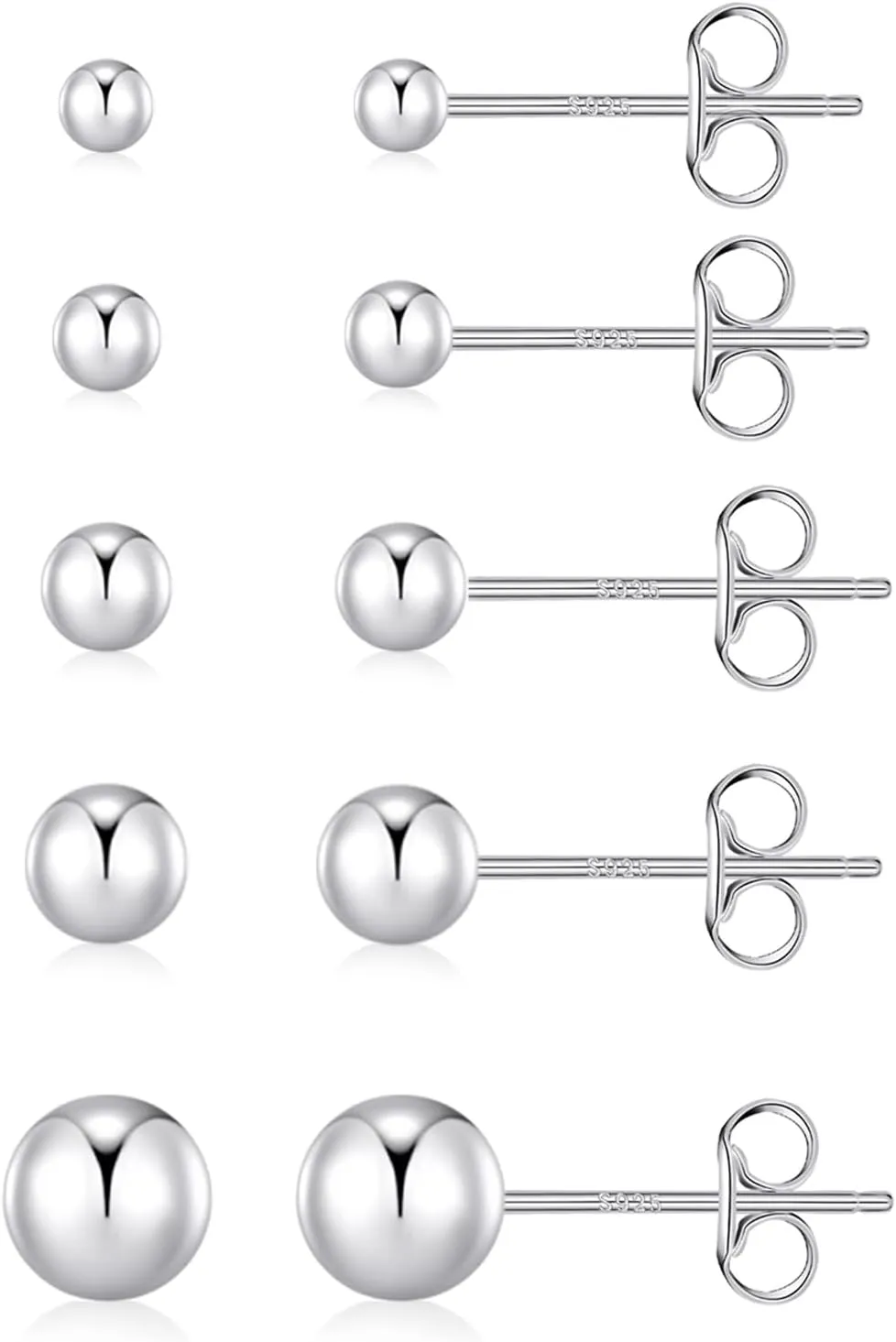 PRETOLE 8 Pairs Sterling Silver Stud Earrings for Women,14K Gold Plated Stud Earrings Set for Women Hypoallergenic Stud Earrings Cubic Zirconia Stud Earrings Small Stud Earrings for Women