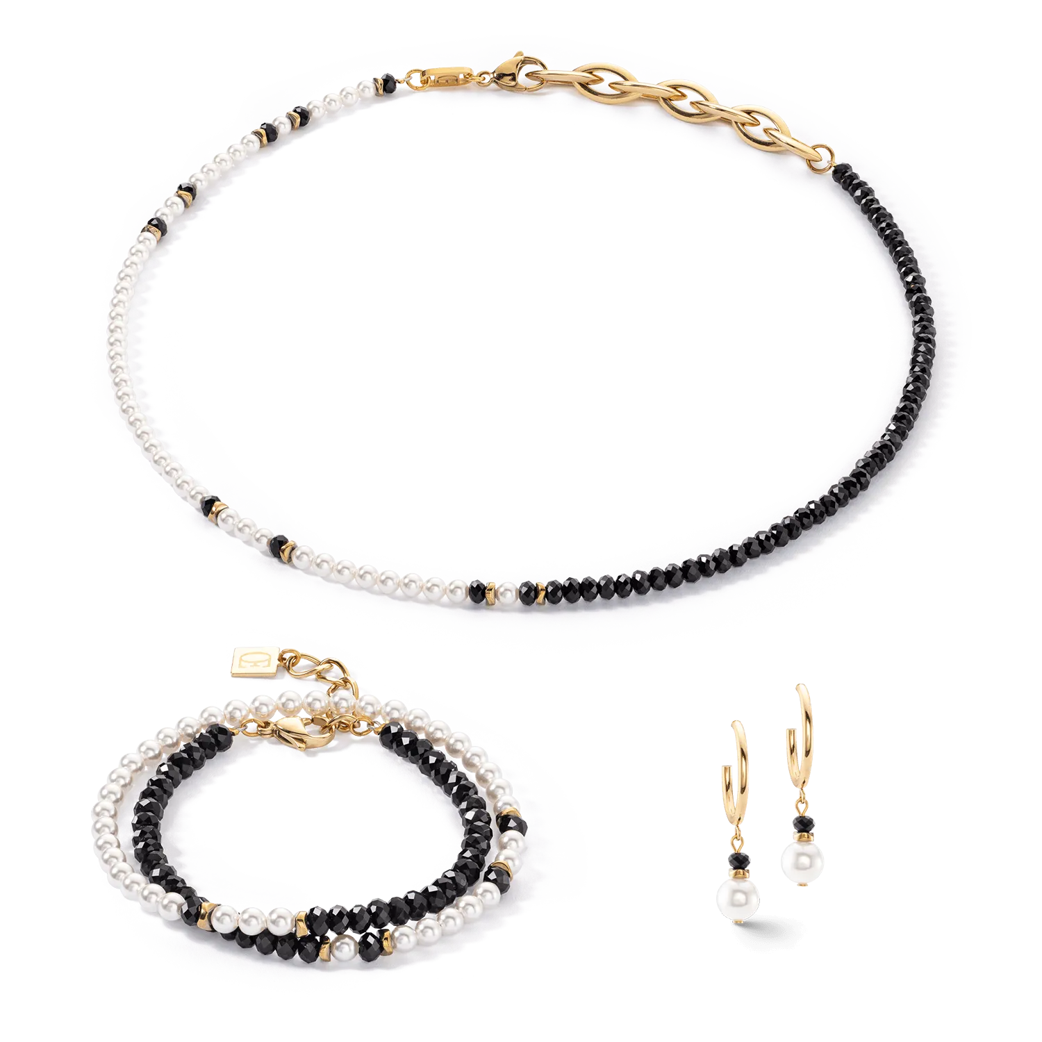 Princess Pearls Trinity Hoop Earrings