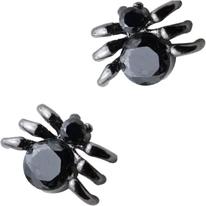 Punk Black Spider Earrings for Women,Vintage Tiny Spider Web Dangling Earrings Gothic Horror Spider Earrings Cosplay Costume Accessories Funny Exaggerated Jewelry