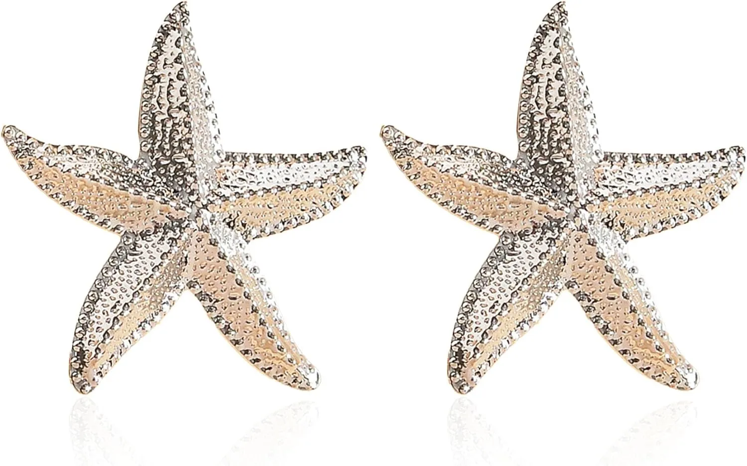 Punk Boho Starfish Earrings Starfish Statement Star Stud Earrings for Women Beach Ocean Summer Jewelry