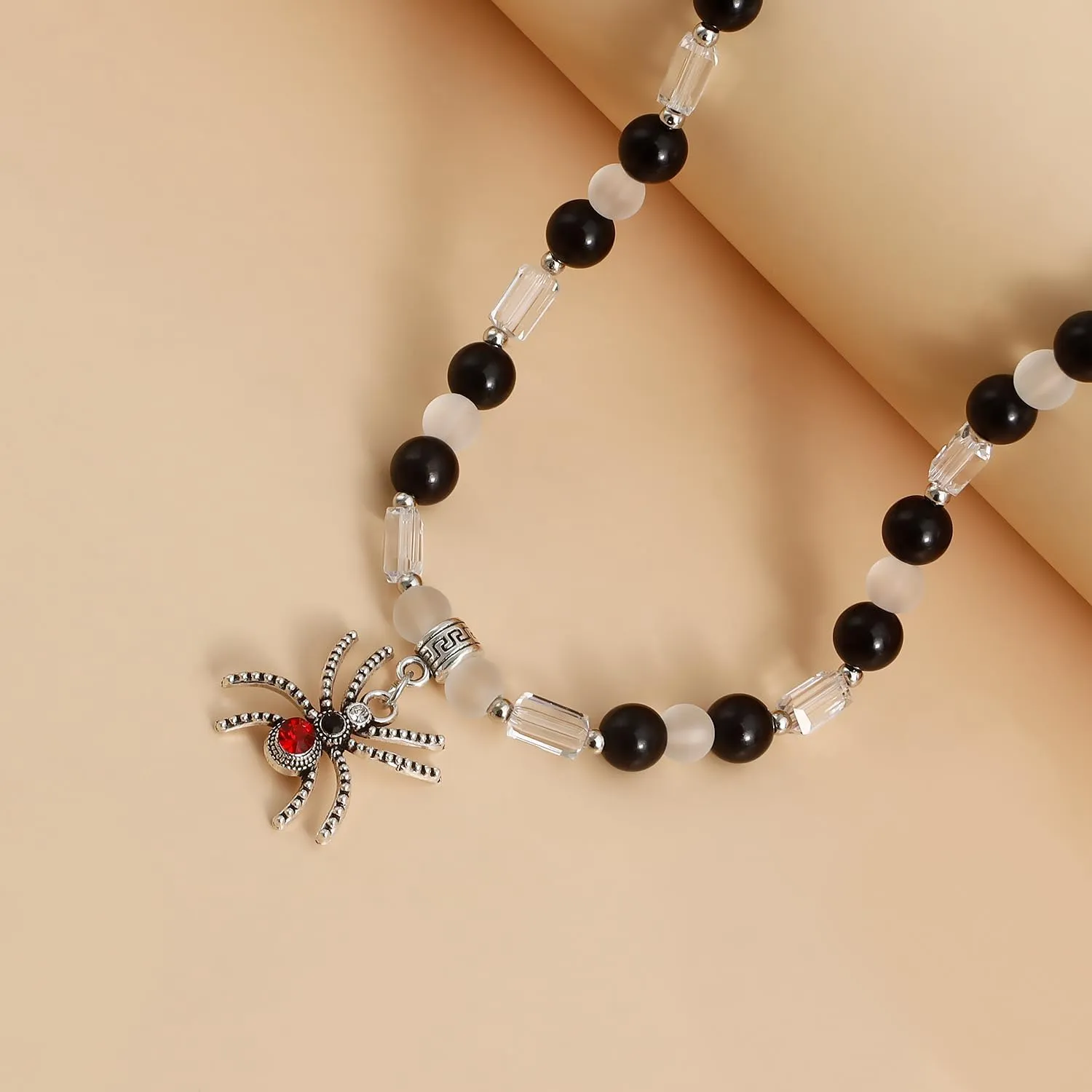 Punk Star Pendant Baroque Pearl Necklace Women Asymmetric Black White Imitation Pearl Necklace Stainless Steel Necklace Jewelry
