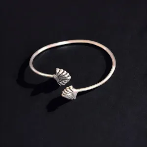 Rebba German Silver Kada Bracelet, Silver