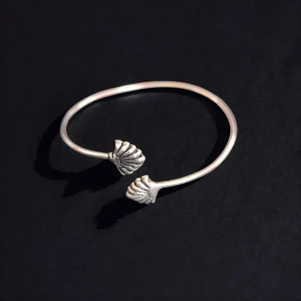 Rebba German Silver Kada Bracelet, Silver