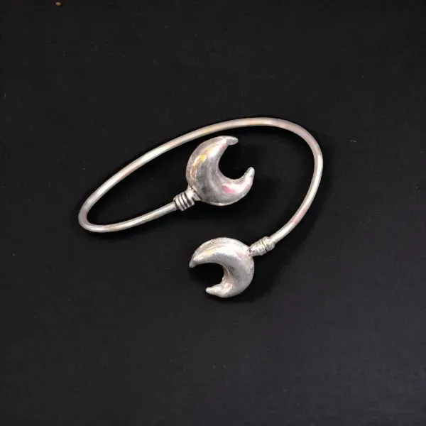 Rebba German Silver Kada Bracelet, Silver