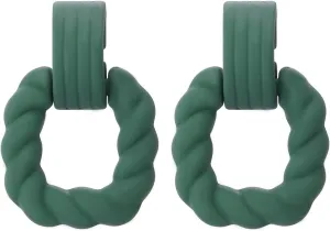 Rectangle Earrings for Women, Acrylic Square Earrings Twisted Geometric Statement Jewelry