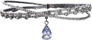 Rhinestone Choker Necklaces Rhinestone Necklace Silver Sparkling Diamond Choker Dainty Crystal Necklace Crown Choker Headdress Neck Jewelry Bridal Wedding Jewelry for Women Girl Party Prom Accessories