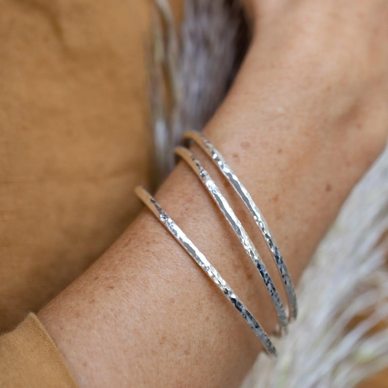 River Silver Bangles