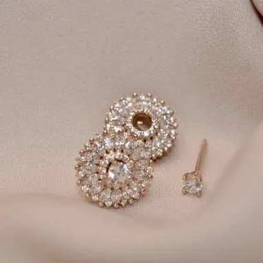 Rosé Rondelle Earrings