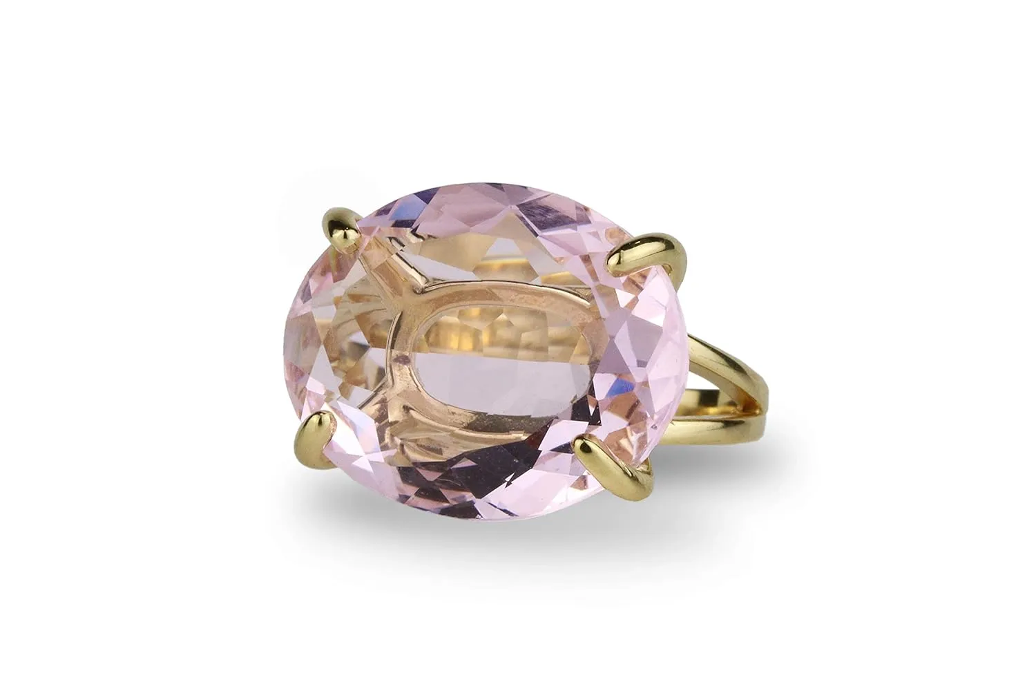 Rose Quartz Ring in 14k Gold - Handmade Crystal Statement Ring - Healing Jewelry for Special Occasions - Customizable Size and Material