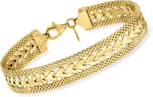 Ross-Simons Italian Silver Heart Motif Bracelet