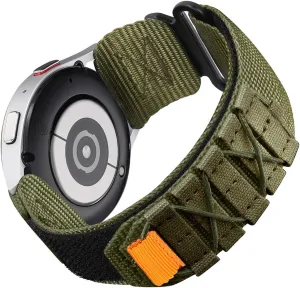 Rugged Nylon Sport Watch Band 20mm 22mm Quick Release Watch Strap Mountaineering Style Replacement Watch Strap 5 Colors (Black/Army Green/Navy blue/Grey/Orange) for Men Big Wrist