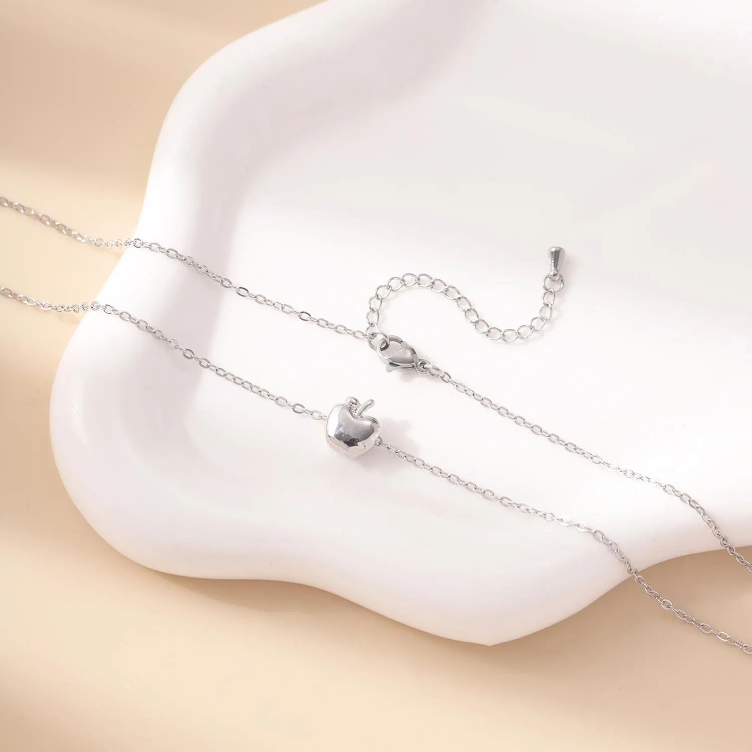 RZKING Silver Necklace for Women, Dainty Cat Candy Bow Moonstone Necklace, Gifts for Best Friend Sister Mom Daughter Teacher, Mothers Day Birthday Christmas Thank You Gifts