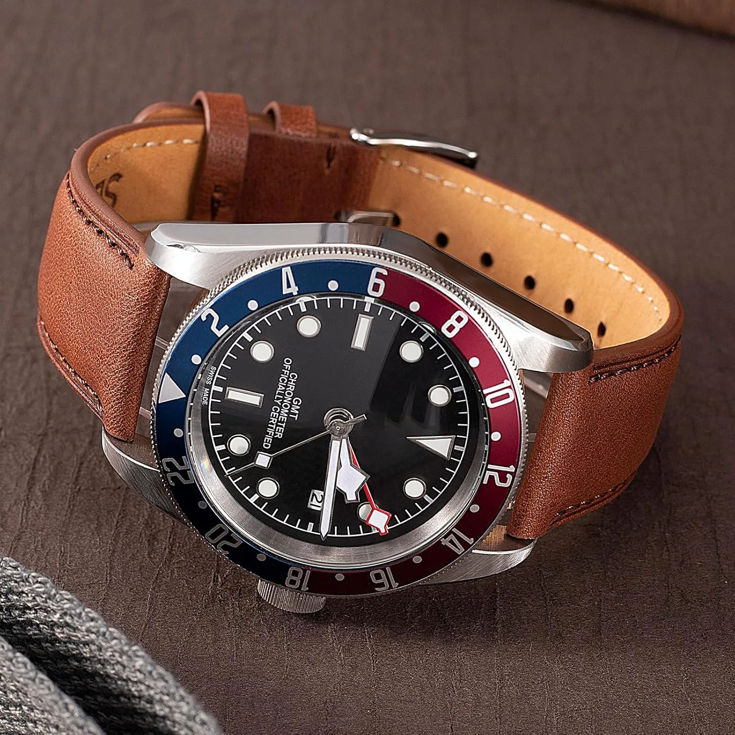 SEURE Quick Release Watch Band,Top Genuine Leather Watch Straps 19mm 20mm 21mm 22mm 24mm for Men and Women