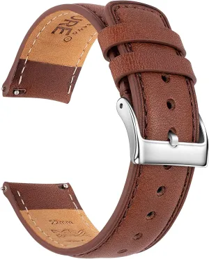 SEURE Quick Release Watch Band,Top Genuine Leather Watch Straps 19mm 20mm 21mm 22mm 24mm for Men and Women