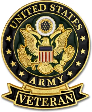 SHOP AWARDS AND GIFTS United States US Veteran Lapel Pin, Retirement and Service, 1-1/8 inch