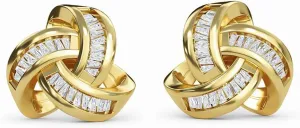 Shop LC Knot Earrings - Real Diamond Love Knot Stud Earrings For Women - Platinum & Vermeil Yellow Gold Plated 925 Sterling Silver Celtic Studs with Genuine DiamondsJewelry Birthday Gifts for Women