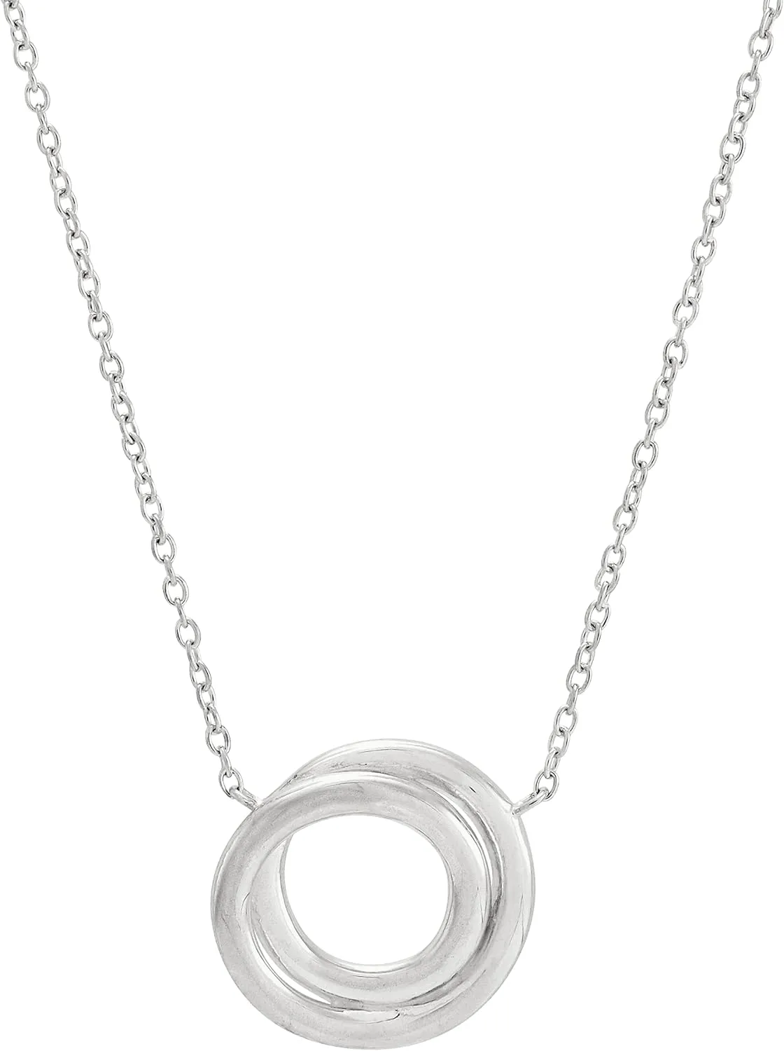 Silpada 'Karma Swirl' Pendant Necklace in Sterling Silver, 18"   2"