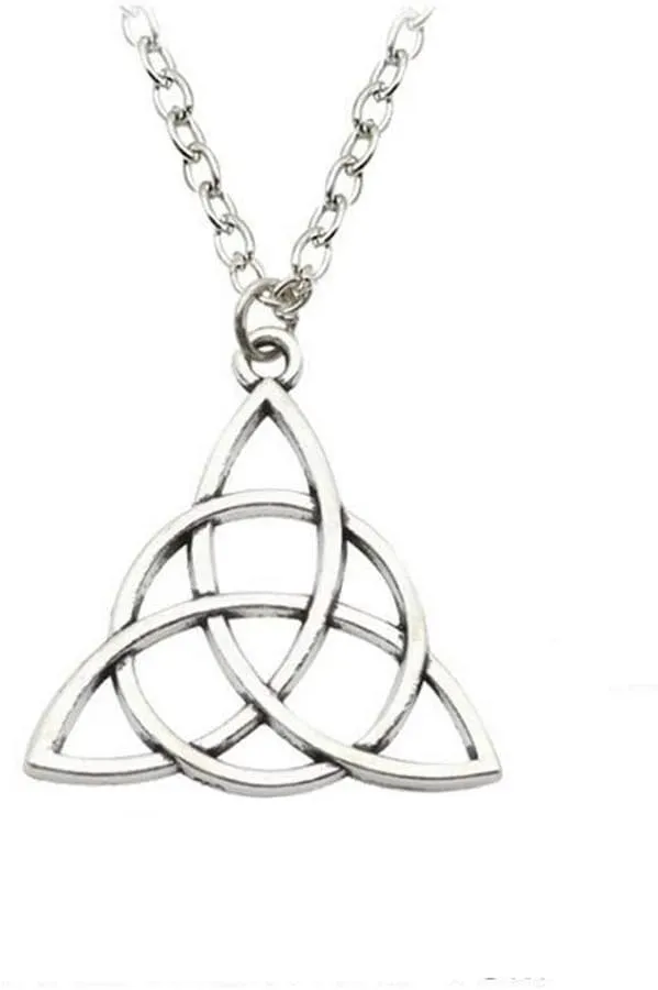 Silver Celtic Knot Triquetra Pendant Necklace // Alternative // Pagan // Charmed