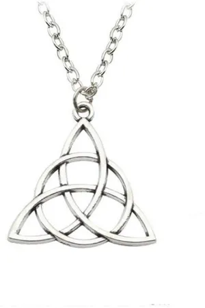 Silver Celtic Knot Triquetra Pendant Necklace // Alternative // Pagan // Charmed
