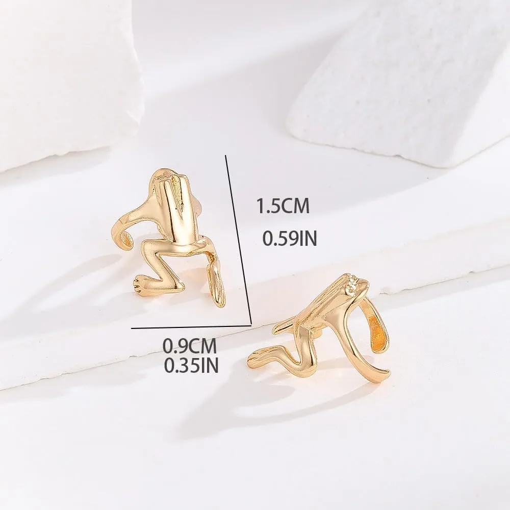 Silver Frog Earrings Vintage Frogs Shaped Stud Earrings Animal Earrings Frog Jewelry Gifts for Women
