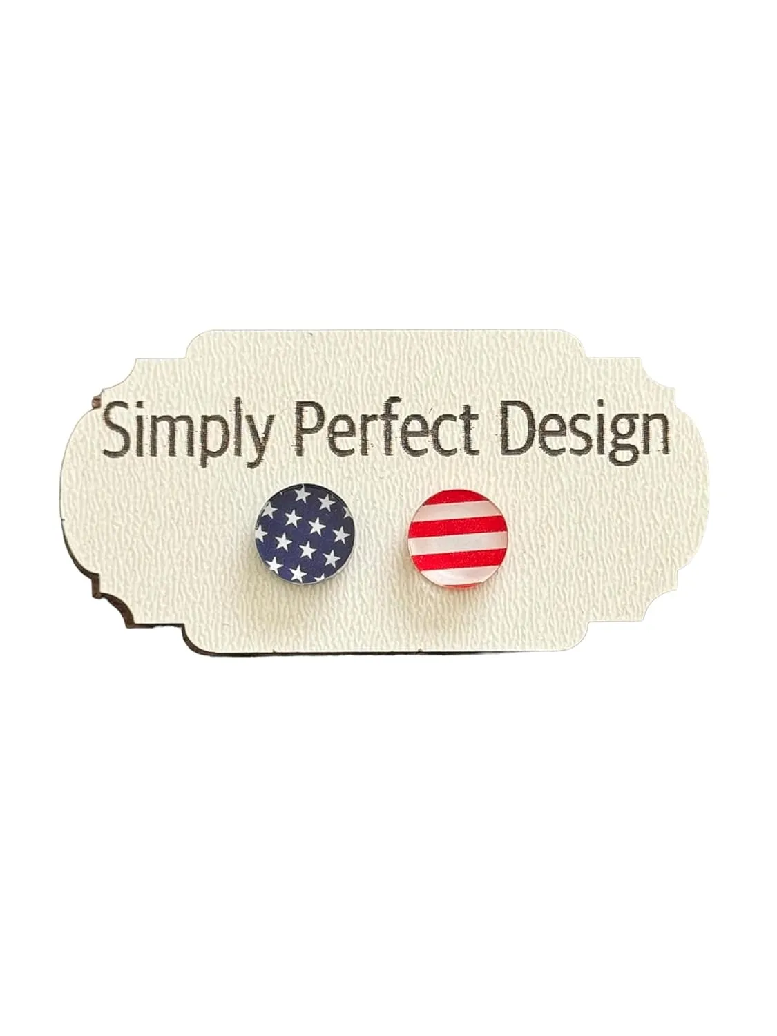 Simply Perfect Design - Patriotic American Flag Stud Earrings for Women, Hypoallergenic and Cute - Acrylic USA Jewelry, Perfect Fashion Accessories & Gifts - July 4th - Independence Day