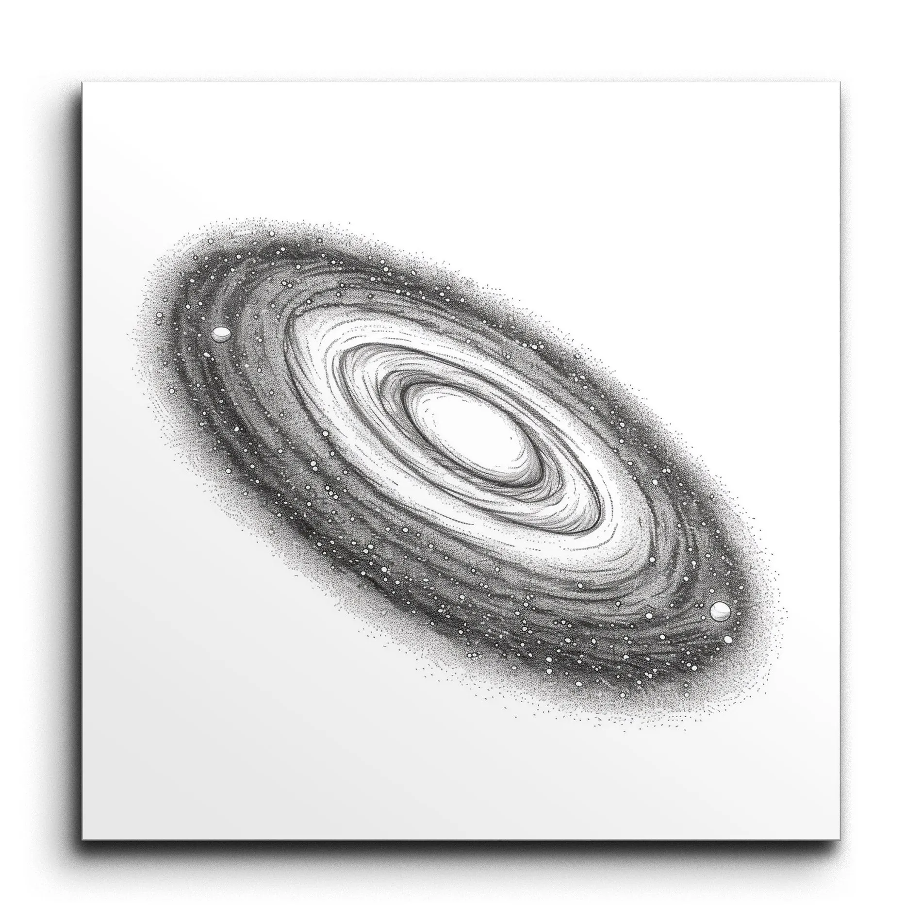 Spiral Galaxy Pointillism Art