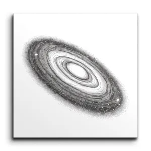 Spiral Galaxy Pointillism Art