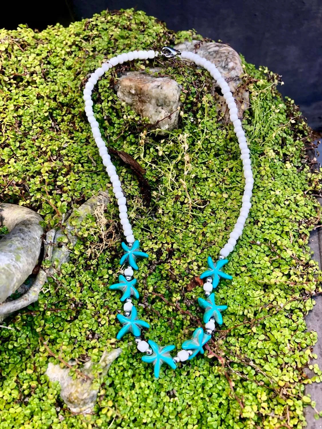 Starfish  Beaded Choker