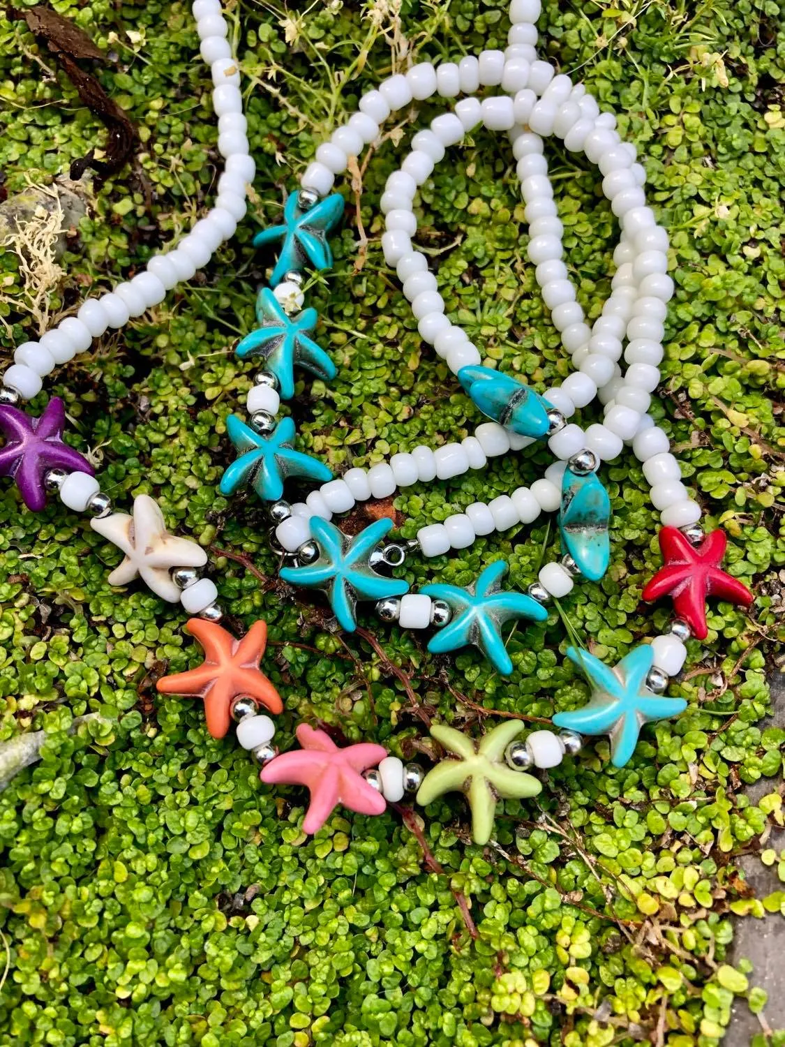 Starfish  Beaded Choker