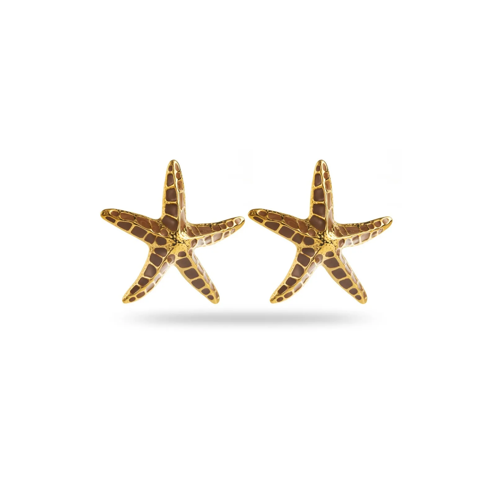 Starfish Earrings with Enamel