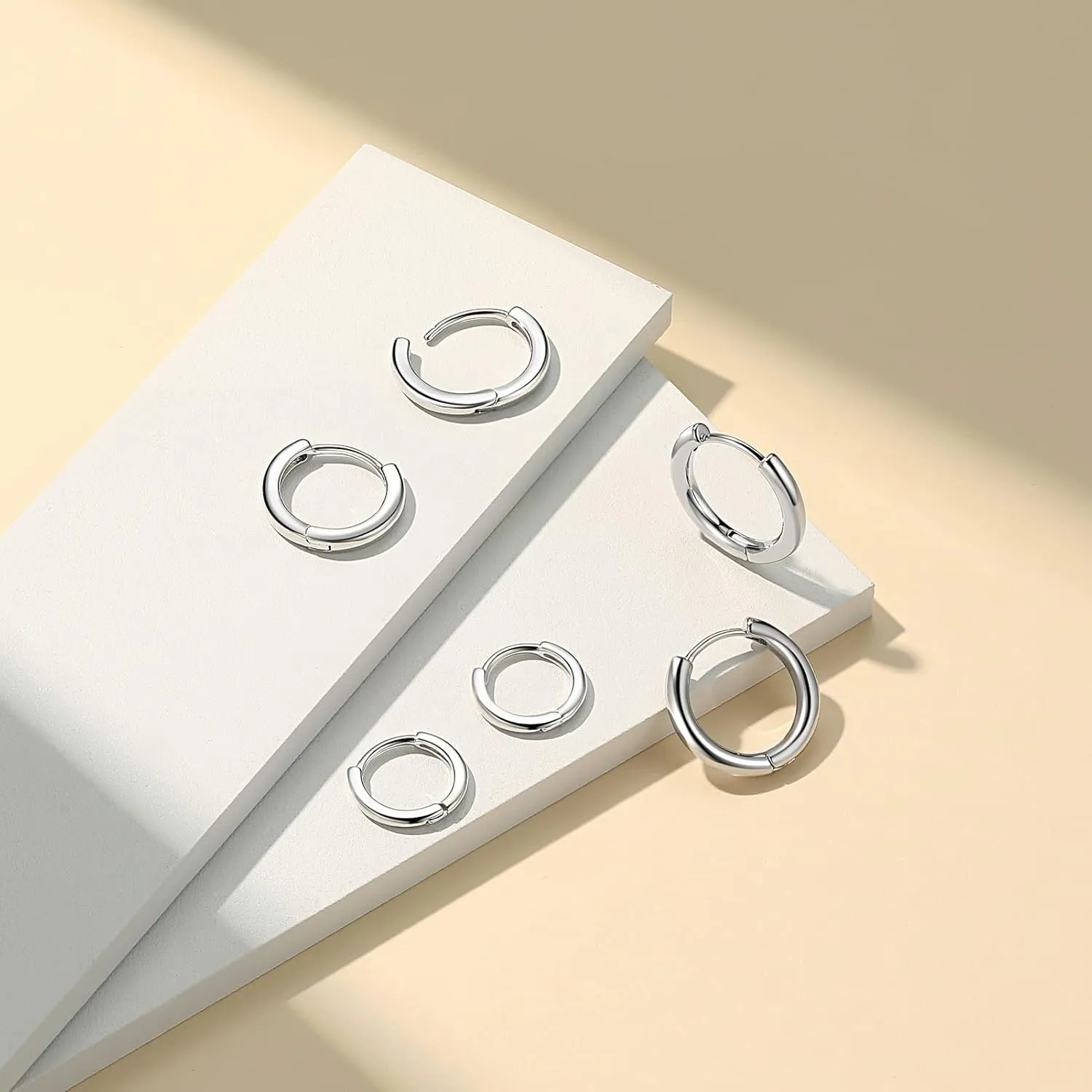 Stud and Hoop Earrings Set for Women 18K Gold Filled CZ Small Ball Studs Huggie Earrings Hypoallergenic Cartilage Earring Sets for Multiple Piercing