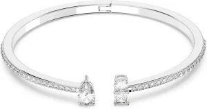 SWAROVSKI Attract Cuff Bracelet Jewelry Collection, Rhodium Tone Finish, Clear Crystals