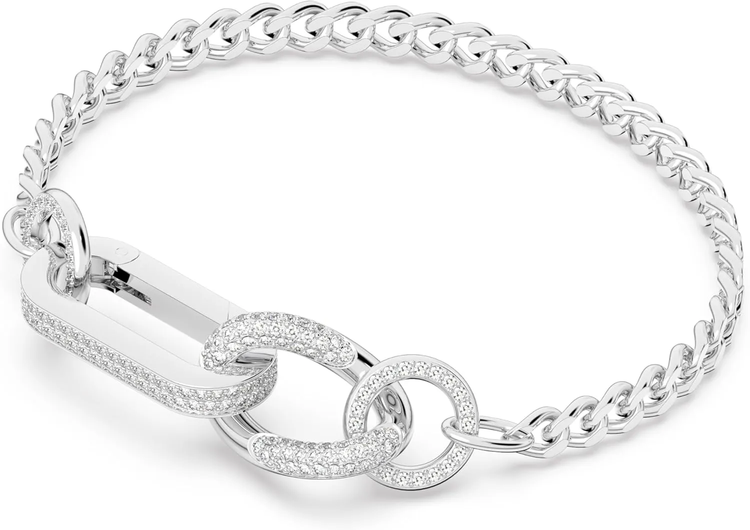 Swarovski Dextera Bracelet with White Crystal Pav on a Rhodium Plated Setting