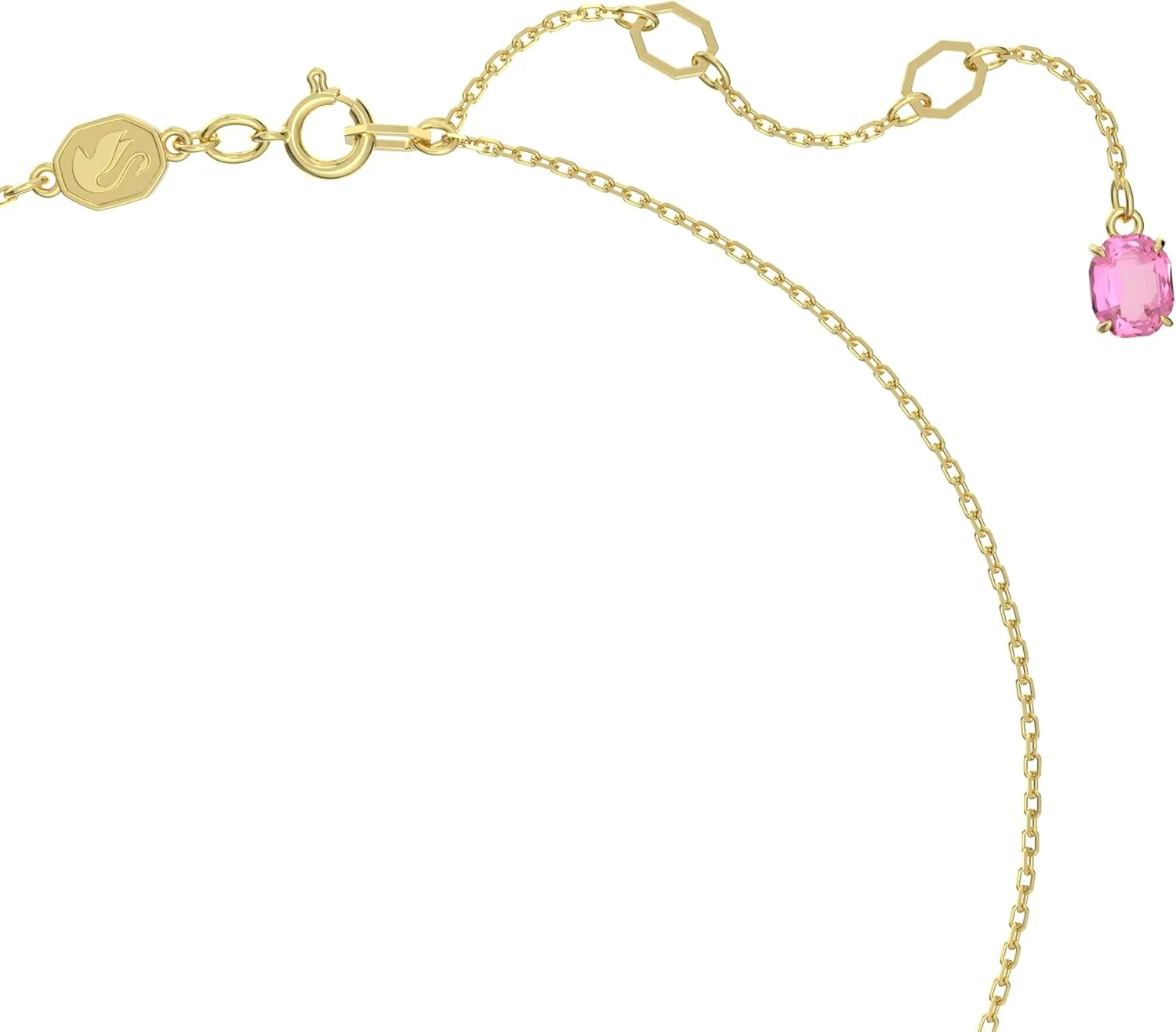 Swarovski Florere Necklace and Earrings Collection, Pink Crystals, Yellow Crystals, Gold Tone Metal Finish