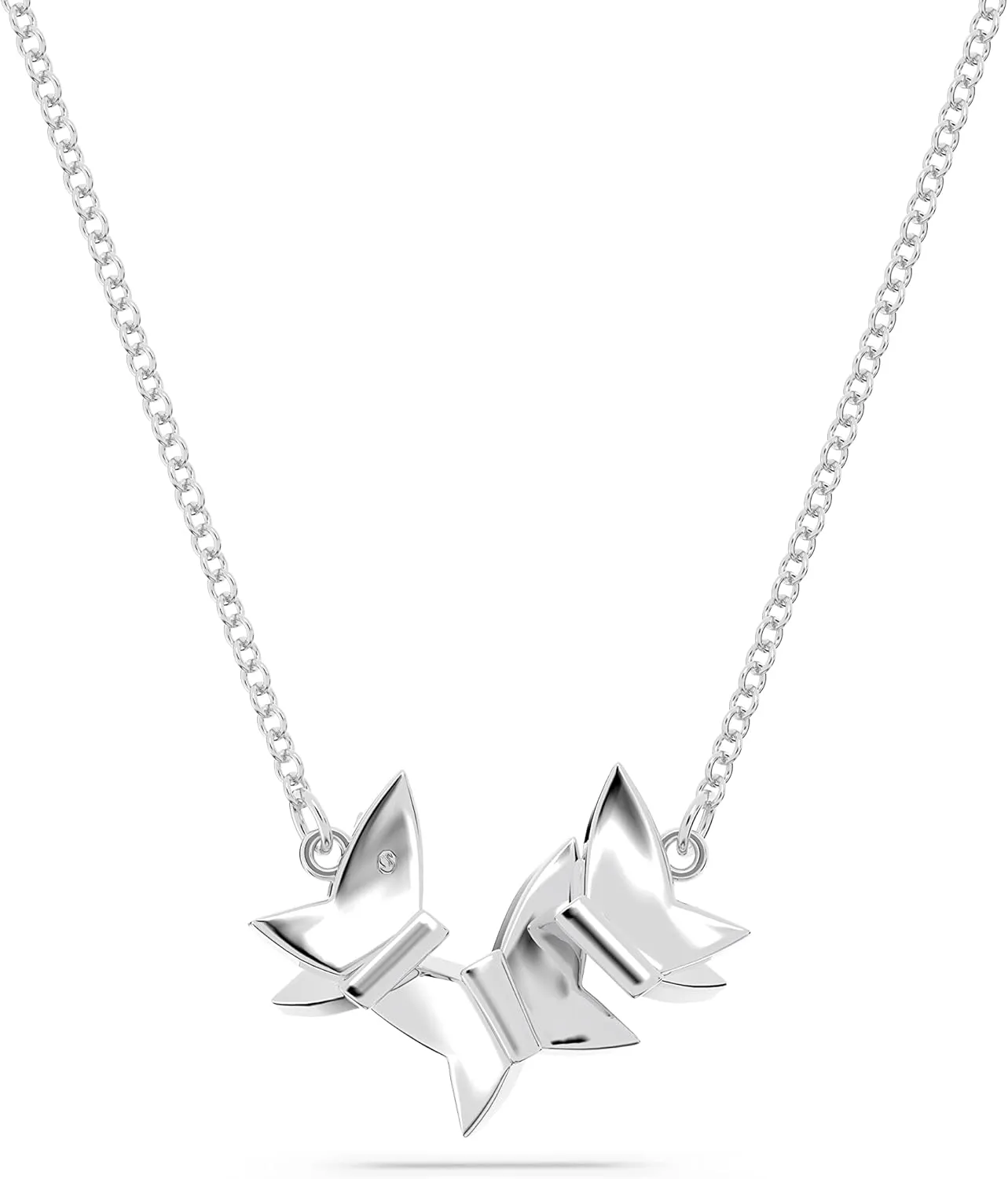 Swarovski Lilia Butterfly Necklace, Earrings, and Bracelet Crystal Jewelry Collection, Blue Crystals in a Rhodium Tone Finished Setting