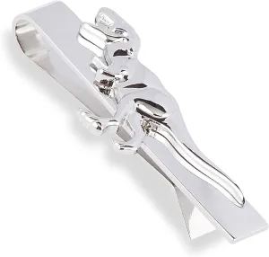 T-Rex Tie Bar Silver Rhodium Plating T-Rex Tie Bar