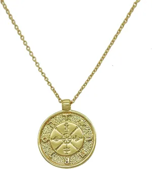 Tarot Card Necklace, 18K Heavy Gold Plated the Star Sun Wheel of Fortune & Lovers Layered Necklace, Cameo Gold Coin Pendants Necklace, Birthday Gifts for Women Girls