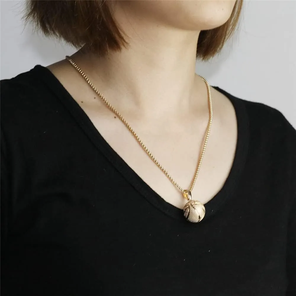 tenghong2021 14k Basketball Pendant Necklace Stainless Steel Necklace Sports Hiphop Necklace Basketball Pendant Necklace I Love Basketball Necklace for Men